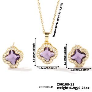 Gold and Purple Jewelry Set